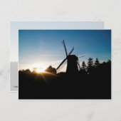 Windmolen tegen zonsopgang briefkaart (Voorkant / Achterkant)