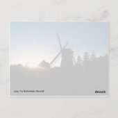 Windmolen tegen zonsopgang briefkaart (Achterkant)