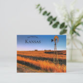 Windmolen ten zuidwesten van Salina Kansas Briefkaart (Staand voorkant)