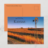 Windmolen ten zuidwesten van Salina Kansas Briefkaart (Voorkant / Achterkant)