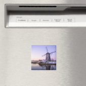 Windmolen tijdens zonsopgang, Holland in wintermag Magneet (Insitu (Vaatwasser))