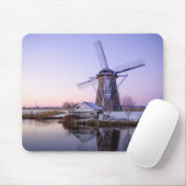 Windmolen tijdens zonsopgang in Holland mousepad Muismat (Met muis)