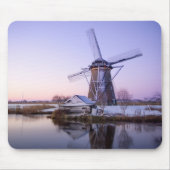 Windmolen tijdens zonsopgang in Holland mousepad Muismat (Voorkant)
