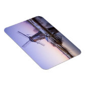 Windmolen tijdens zonsopgang in winterse rechthoek magneet (Rechterzijde)