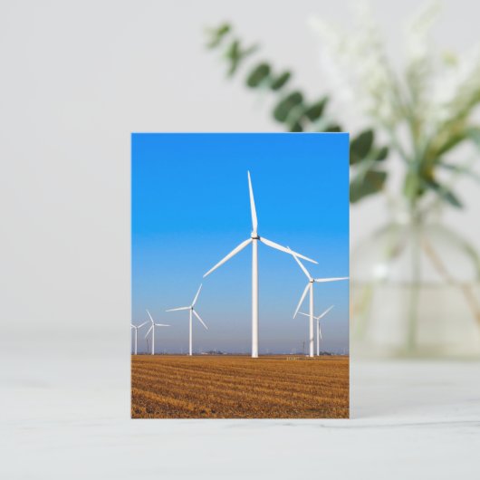Windmolen Turbines Post Kaart (Staand voorkant)