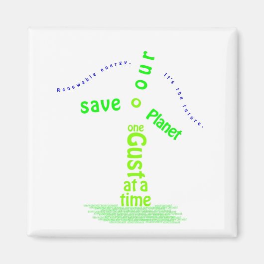 Windmolen typografie magneet (Voorkant)