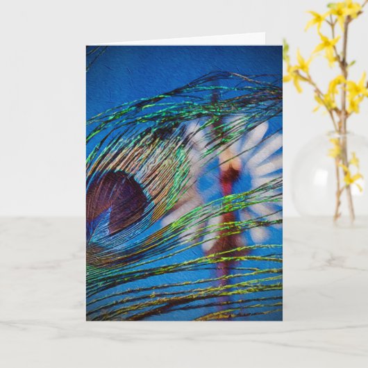 Windmolen van de peacock kaart (Gele Bloem)