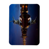 windmolen van Leidschendam met nachtelijke reflect Magneet (Verticaal)