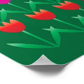 Windmolen van Tulp Flowers Poster (Hoek)