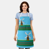 Windmolen van Tulp Flowers Schort (Gedragen)