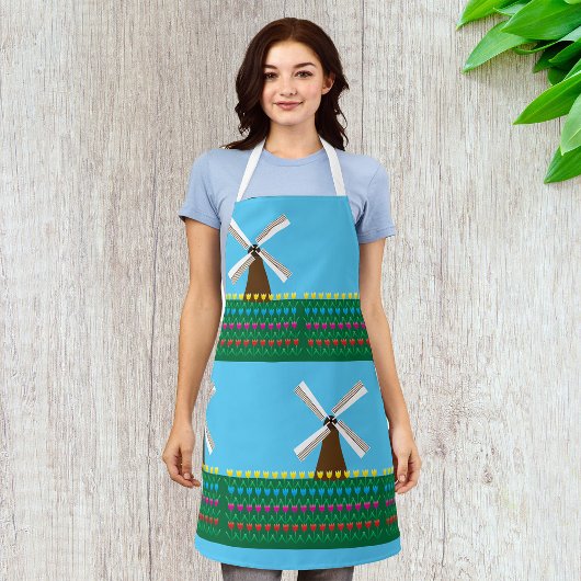Windmolen van Tulp Flowers Schort