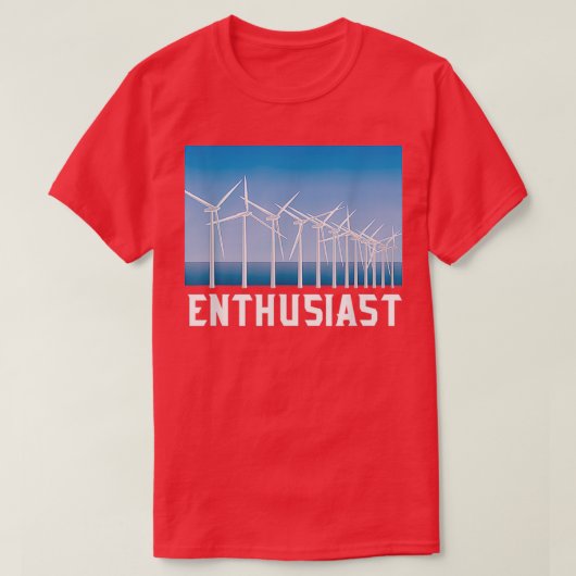 Windmolen voor hernieuwbare energie Shirt windener (Design voorkant)