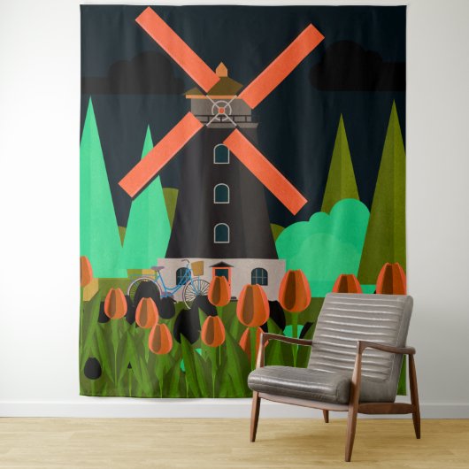 windmolen wandkleed (In situ)