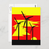 Windmolen - Zonnegeur - Siliemens windenergie Briefkaart (Voorkant / Achterkant)