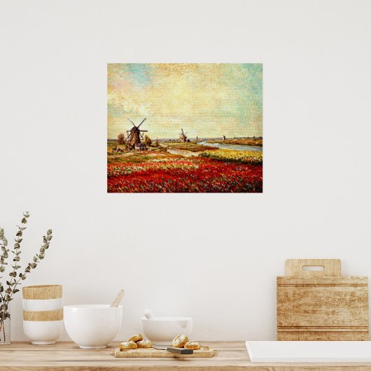 windmolenbollenveld poster (Keuken)