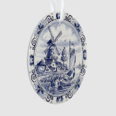  windmolenboot Delft Blue Ornament (voorkant)