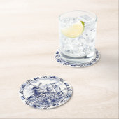  windmolenboot Delft Blue Ronde Kartonnen Onderzetter (Insitu)