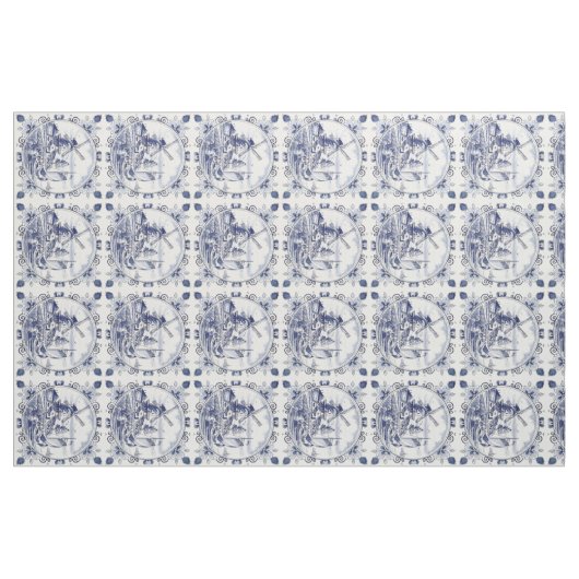 windmolenboot Delft Blue Stof (Yard (91,4 cm))