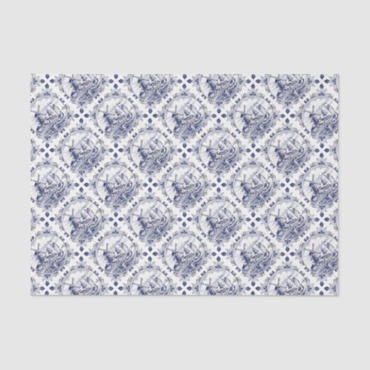 windmolenboot Delft Blue Tissuepapier (Voorkant)