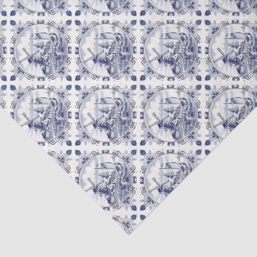 windmolenboot Delft Blue Tissuepapier (Detail)