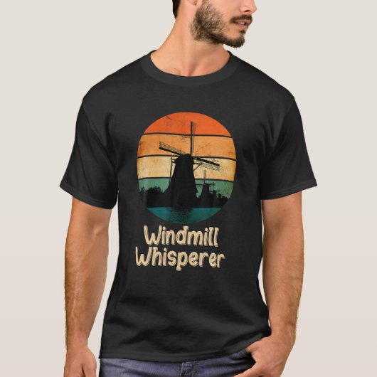 Windmolenexploitant van windmolens met windmolens t-shirt (Voorkant)