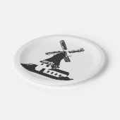 Windmolengebouw Papieren Bordje (Gekanteld)