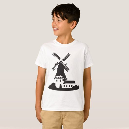 Windmolengebouw T-shirt (Voorkant volledig)