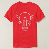 Windmolenlamp Zonne energie Klimaatverandering Ear T-shirt (Design voorkant)