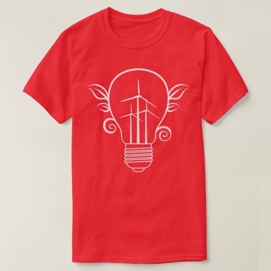 Windmolenlamp Zonne energie Klimaatverandering Ear T-shirt (Design voorkant)