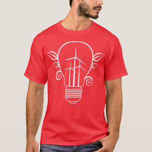 Windmolenlamp Zonne energie Klimaatverandering Ear T-shirt
