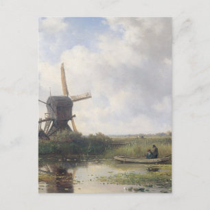 Windmolenlandschap - Willem Roelofs Briefkaart