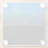 Windmolenpark coastercna glazen onderzetter (Achterkant)