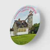 Windmolenpuntvuurtoren Vermont-ronde wandklok (Hoek)