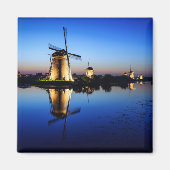 Windmolens bij Blue Hour magneet (Voorkant)