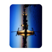 Windmolens bij Blue Hour rechthoekige magneet (Verticaal)