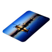 Windmolens bij Blue Hour rechthoekige magneet (Linkerzijde)