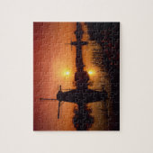 Windmolens bij zonsondergang, Kinderdijk, Nederlan Legpuzzel (Verticaal)