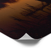 Windmolens bij zonsondergang, Kinderdijk, Nederlan Poster (Hoek)
