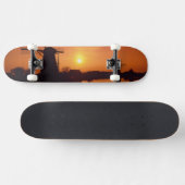 Windmolens bij zonsondergang, Kinderdijk, Nederlan Skateboard (Horizontaal)