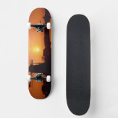 Windmolens bij zonsondergang, Kinderdijk, Nederlan Skateboard (Voorkant)