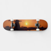 Windmolens bij zonsondergang, Kinderdijk, Nederlan Skateboard (Horizontaal)