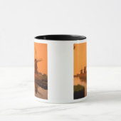 Windmolens bij zonsondergang, Leidschendam, Nederl Mok (Midden)