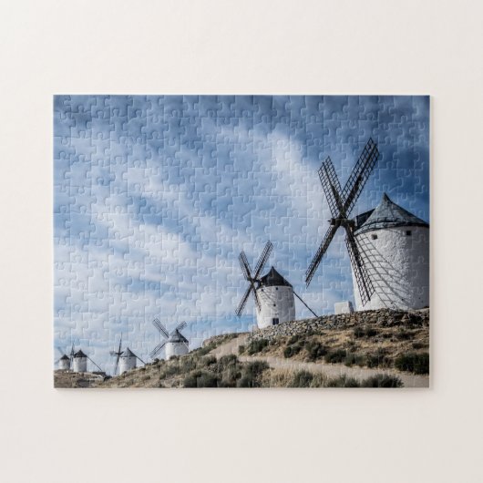 Windmolens Consuegra Toledo Spanje Rotsachtig Terr Legpuzzel (Horizontaal)