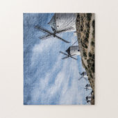 Windmolens Consuegra Toledo Spanje Rotsachtig Terr Legpuzzel (Verticaal)