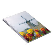 Windmolens en tulpen langs het kanaal notitieboek (Rechterzijde)