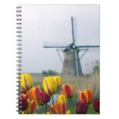 Windmolens en tulpen langs het kanaal notitieboek (Voorkant)