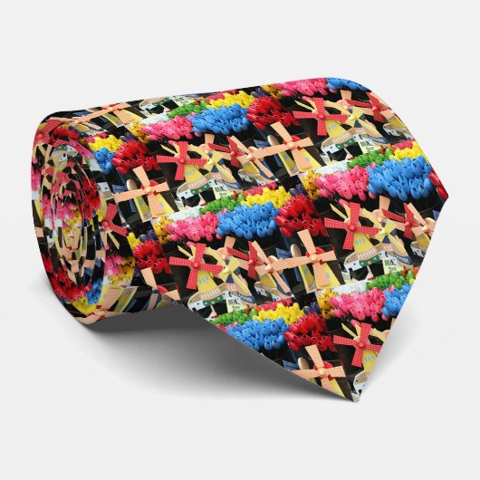 Windmolens en tulpensouvenirs, Nederland Stropdas (Opgerold)