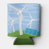 Windmolens en zonnecellen blikjeskoeler (Voorkant)