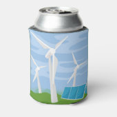 Windmolens en zonnecellen blikjeskoeler (Blikje Achterkant)