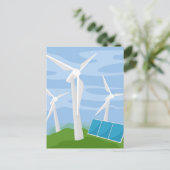 Windmolens en zonnecellen briefkaart (Staand voorkant)